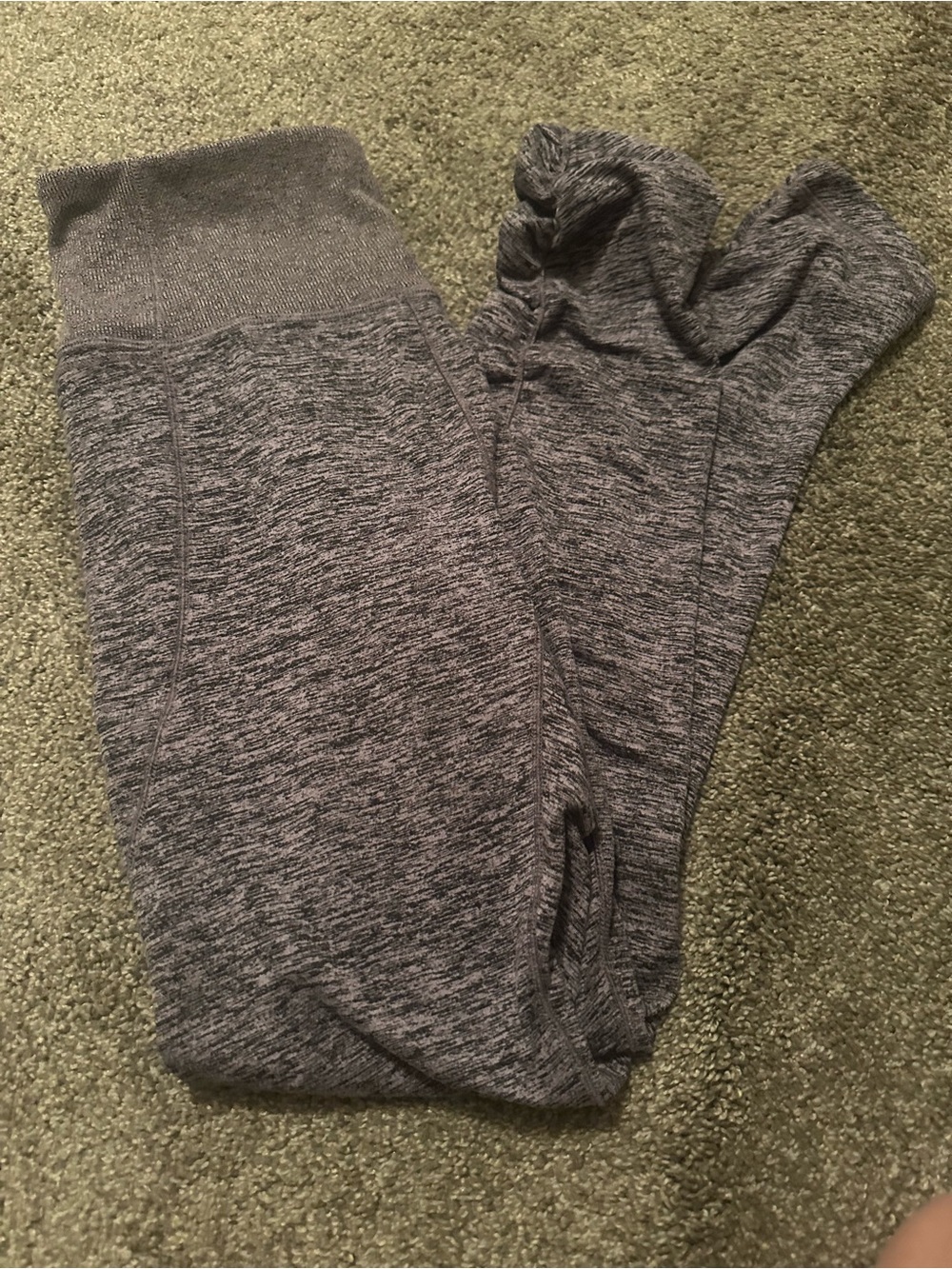 Purple Space-Dyed Workout Leggings